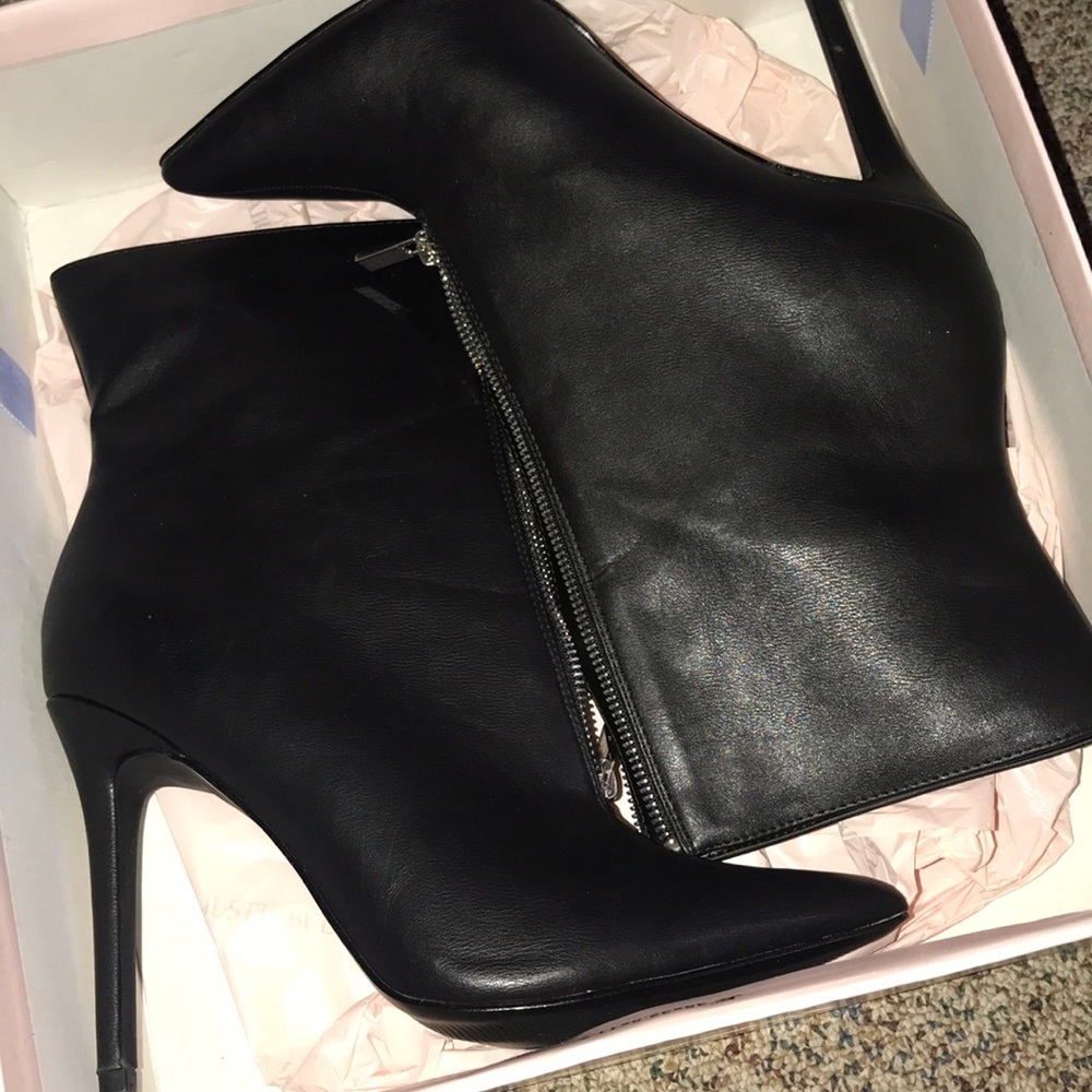 Black Leather Booties